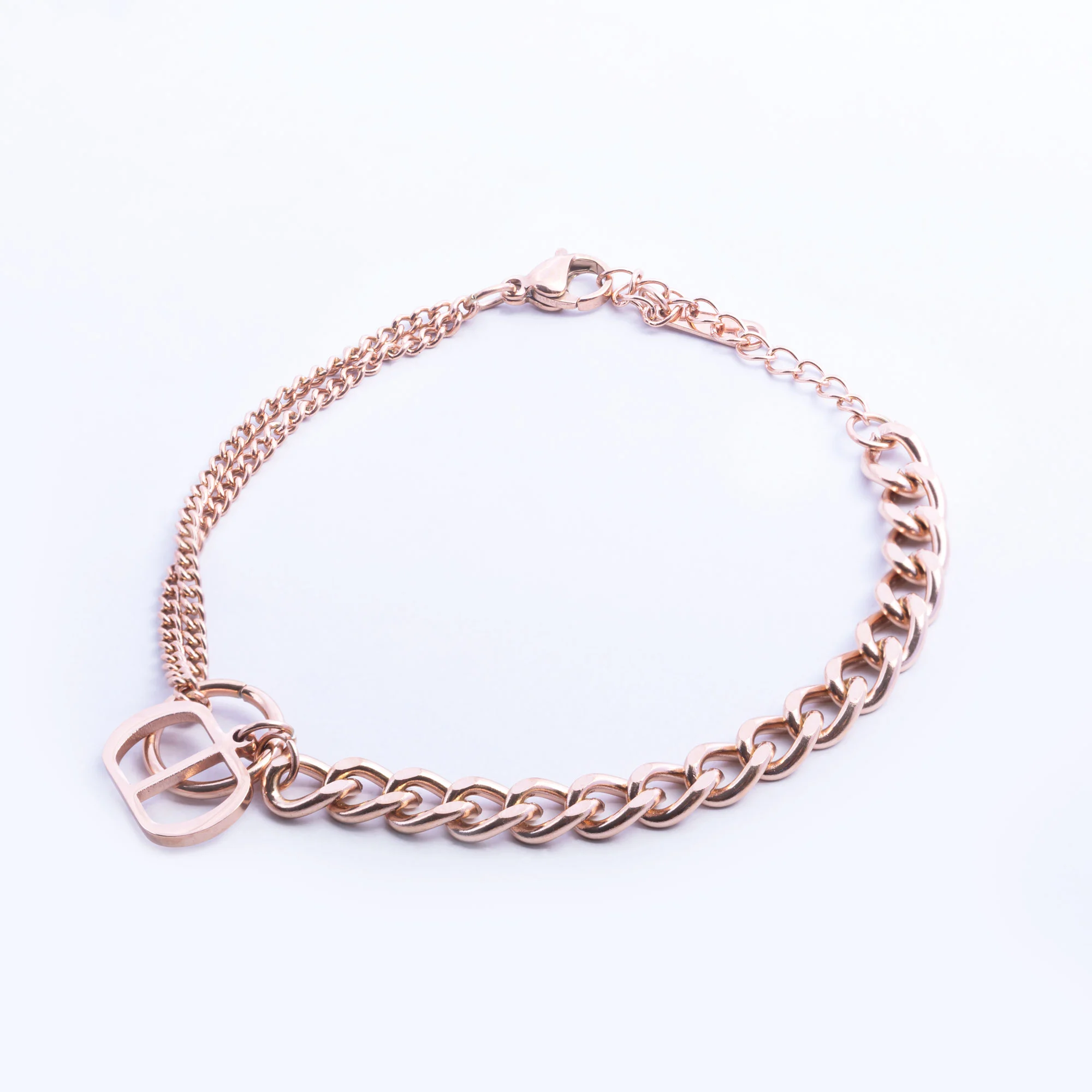 Rose Gold Mixed Chain Bracelet
